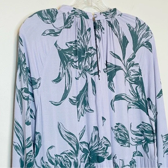 A New Day Floral Balloon Sleeve Tiered Midi Dress - Picture 8 of 12